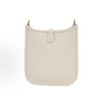 HERMES Evelyne 16 Gold buckle crossbody single-shoulder bag 16 Women\'s 10 Craie Milkshake White